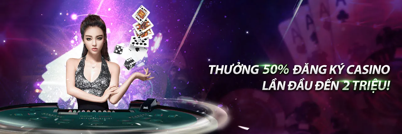 Banner quảng cáo khuyến mãi đặc biệt cho người chơi sòng bạc trực tiếp